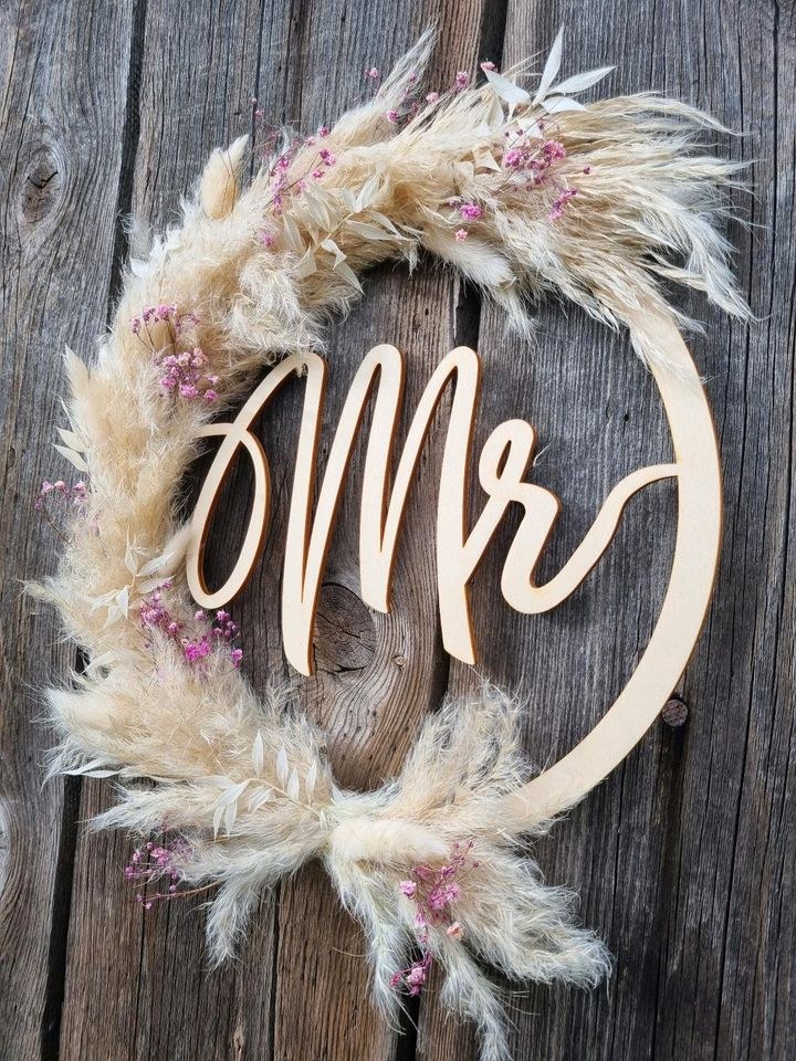 N*Mr Mrs Stuhlbehang Ringe Brauttisch mieten in Lechbruck – 4