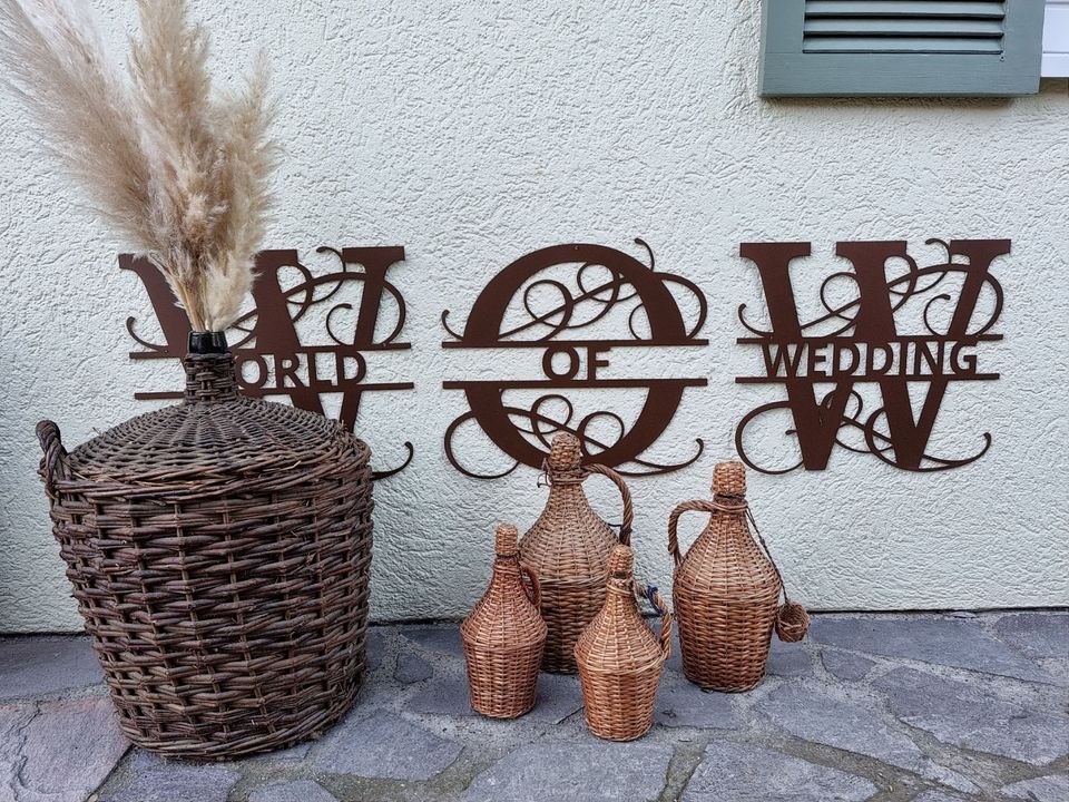 N Korbflaschen Körbe Deko mieten in Lechbruck – für die Hochzeit – 2