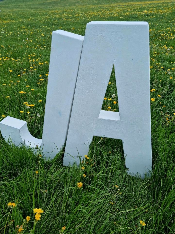 N JA Buchstaben XL 1.4mtr mieten in Lechbruck – für die Hochzeit – 4
