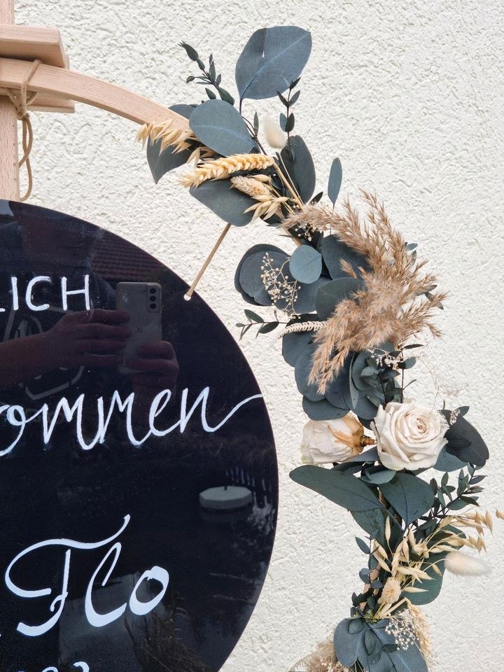 Staffelei Herzlich Willkommen mieten in Lechbruck – für die Hochzeit – 3