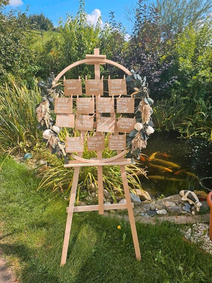 N Sitzplanhalter Trockenblumen mieten in Lechbruck – für die Hochzeit – 2
