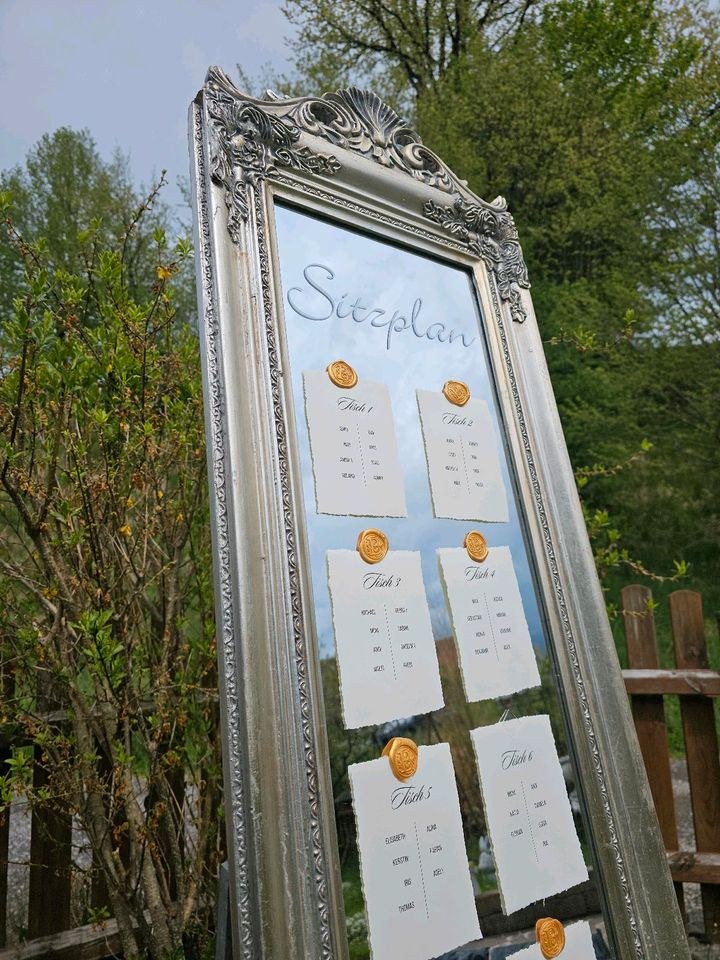 N Sitzplan Spiegel mieten in Lechbruck – für die Hochzeit – 4