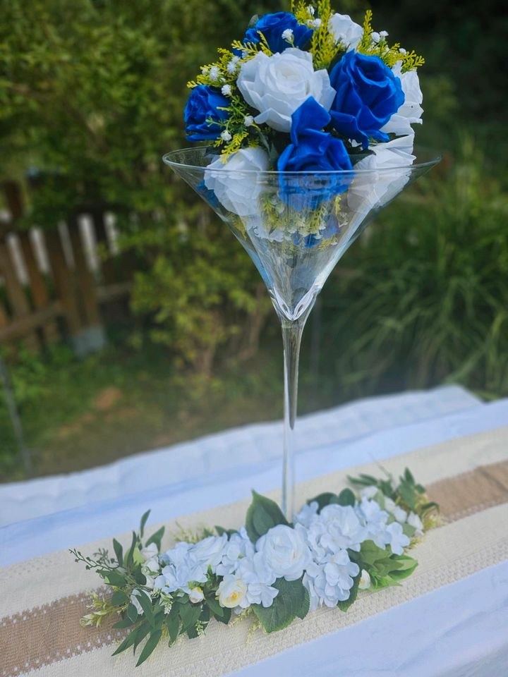 N* Martini Vase Tischdeko mieten in Lechbruck – für die Hochzeit – 2