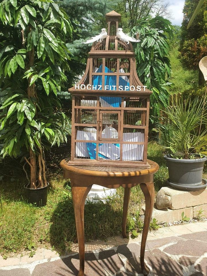 Hochzeitspost Vogelkäfig boho vintage mieten in Lechbruck – 4