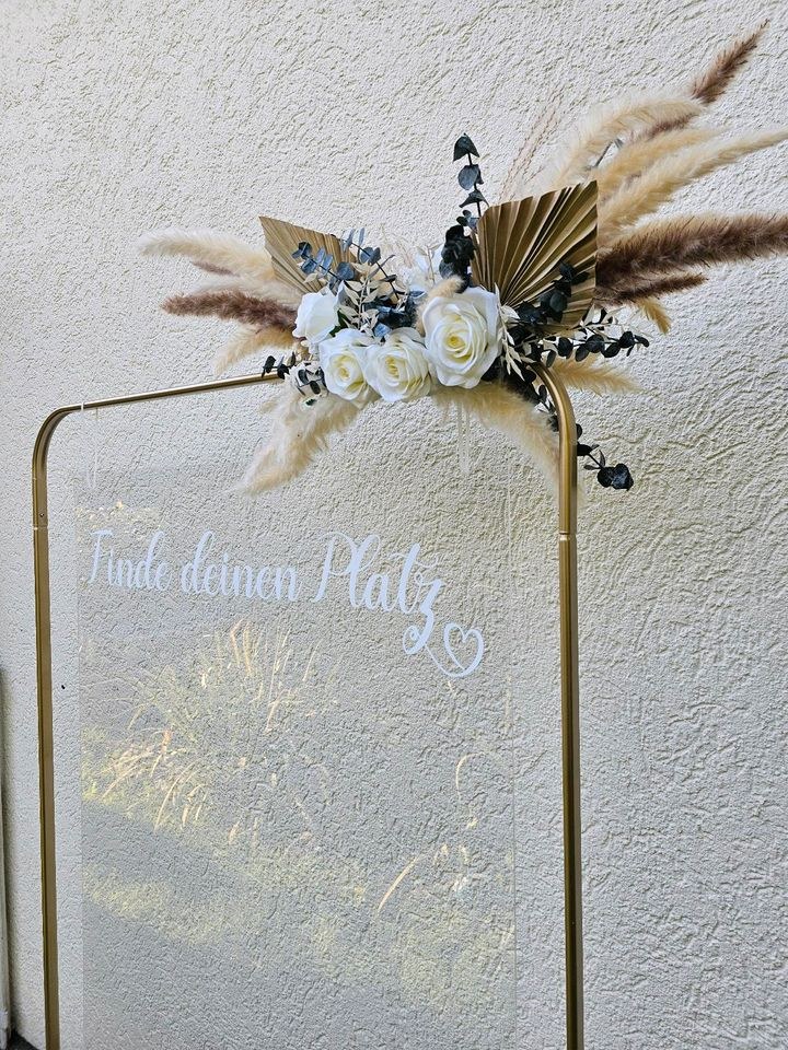 Sitzplanhalter gold Plexi mieten in Lechbruck – für die Hochzeit – 2