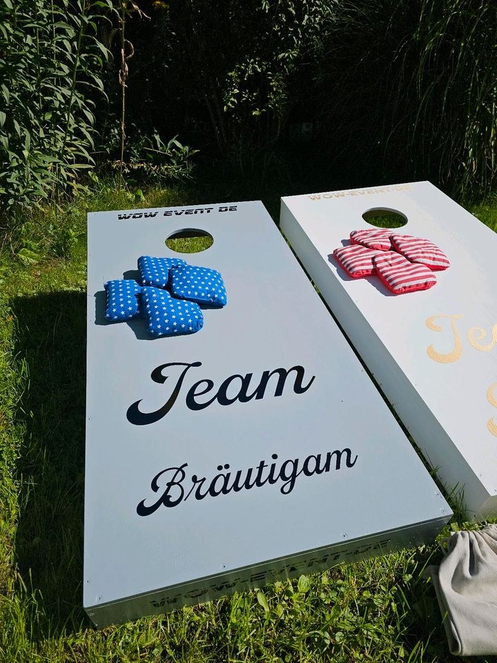 Cornhole Spiel Set Braut Bräutigam mieten in Lechbruck – 2
