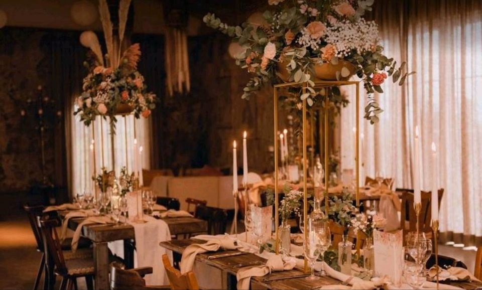 N Blumensäulen Blumenständer Tischdeko mieten in Lechbruck – 4