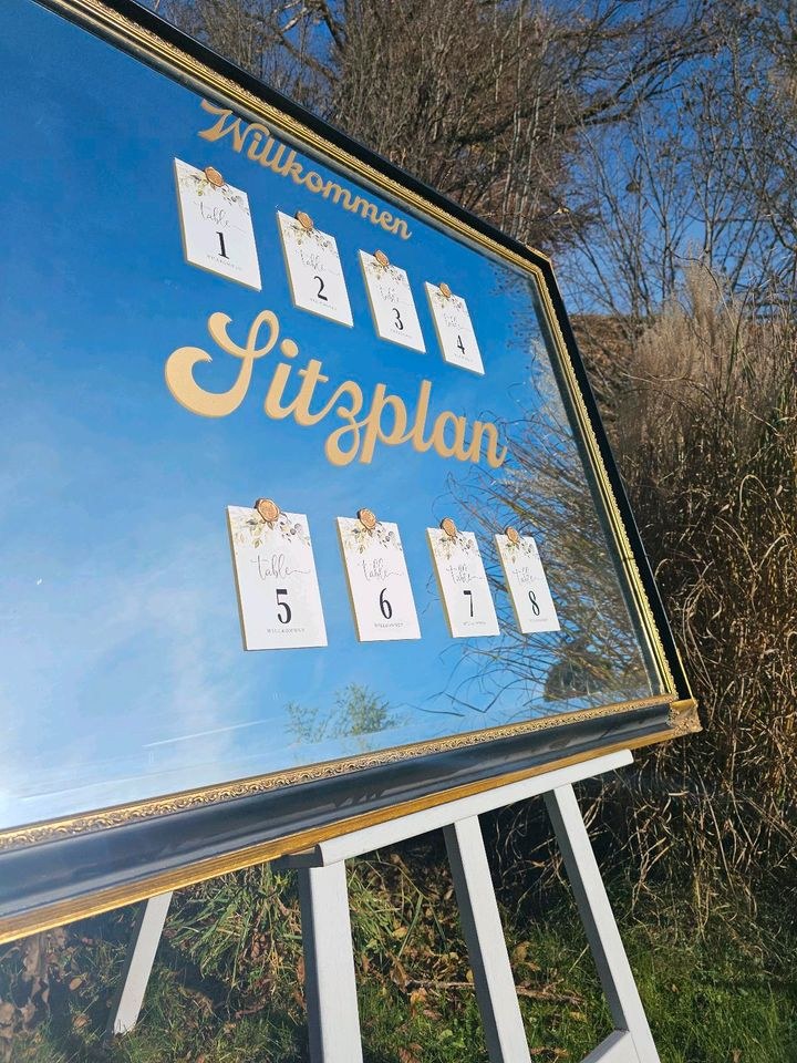N Sitzplanhalter Edler Spiegel incl Staffelei mieten in Lechbruck – 4