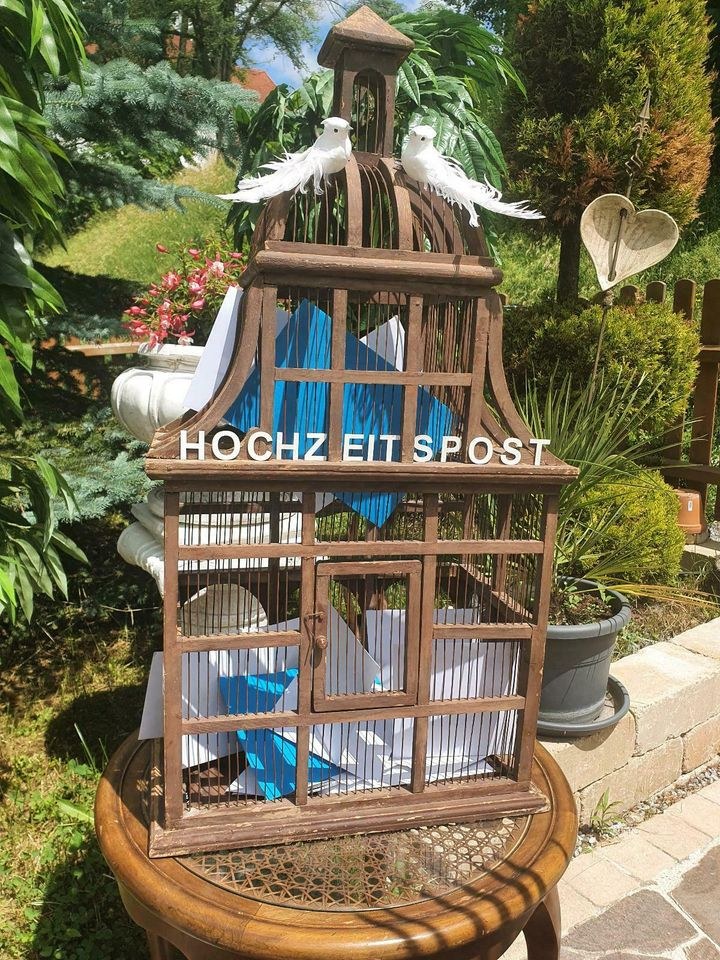 Hochzeitspost Vogelkäfig boho vintage mieten in Lechbruck – 2