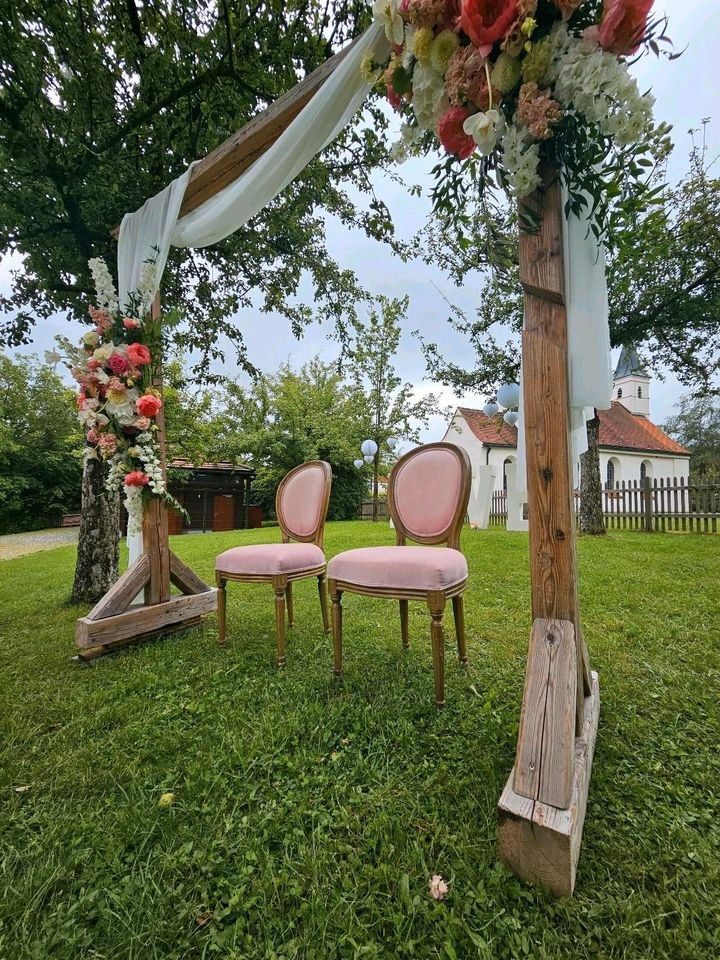 N Traubogen Balken rustikal mieten in Lechbruck – für die Hochzeit