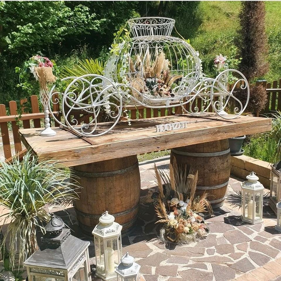 Hochzeitskutsche Deko Candybar mieten in Lechbruck – mobile Bar