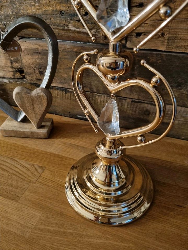 20 Stck Kerzenständer gold Herz mieten in Lechbruck – für alle Gäste – 3