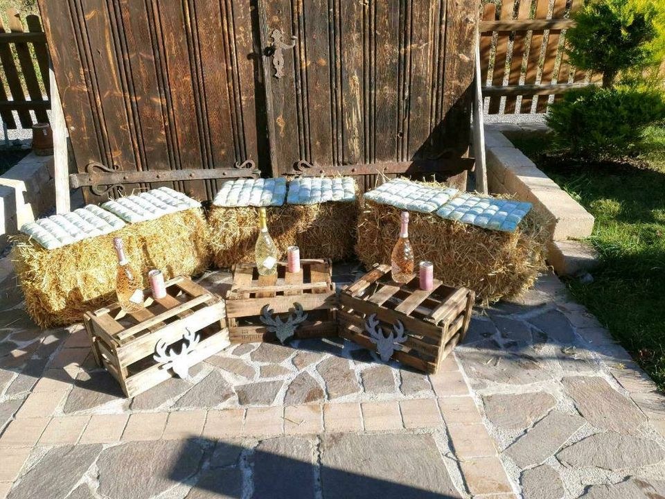 Strohballen Rustikale Deko mieten in Lechbruck – für die Hochzeit – 2