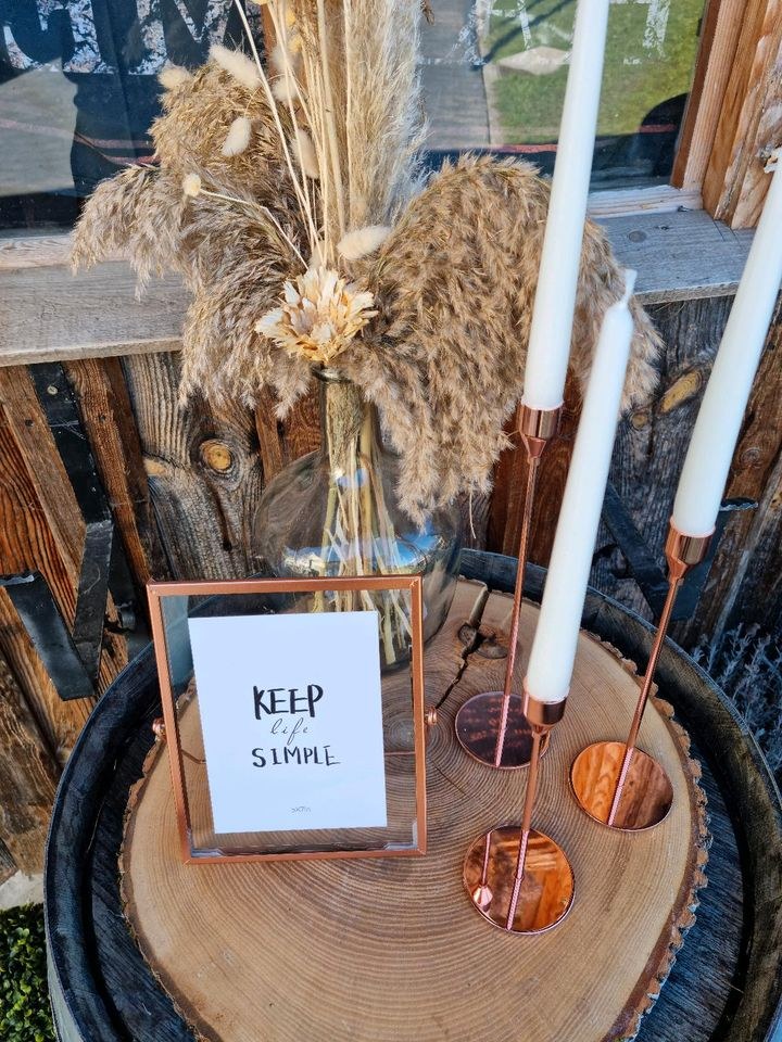 Bilderrahmen rose Tischnummern mieten in Lechbruck – für die Hochzeit – 2