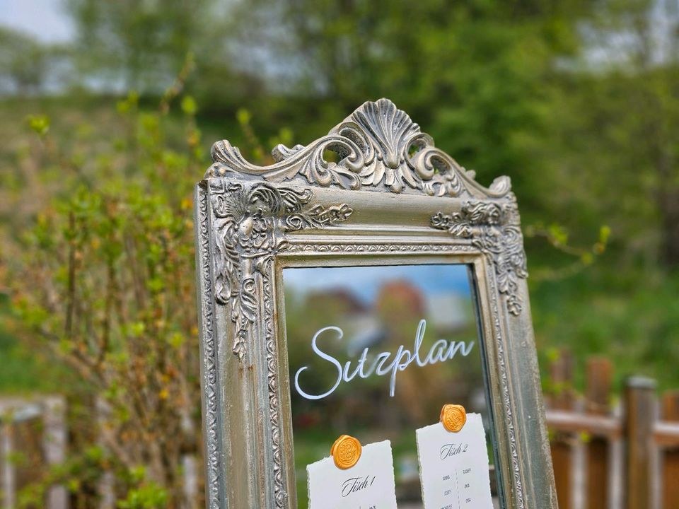 N Sitzplan Spiegel mieten in Lechbruck – für die Hochzeit