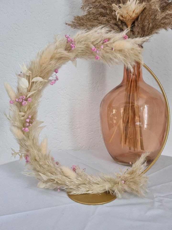 14 Ringe Trockenblumen Tischdeko mieten bei WOW-Event-de Klemm Silvio