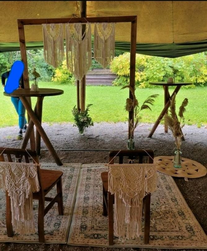 N*Stuhlbehang Makramee mieten in Lechbruck – Sitzplätze für alle – 2