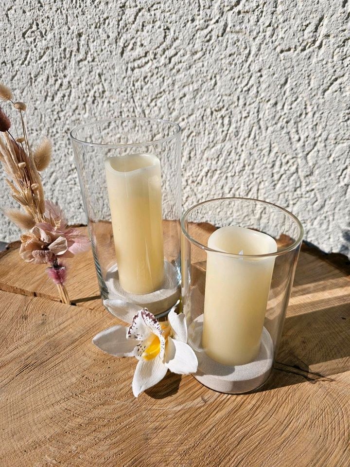 N* Vasen 15 20cm hoch Tischdeko mieten in Lechbruck – für die Hochzeit – 2