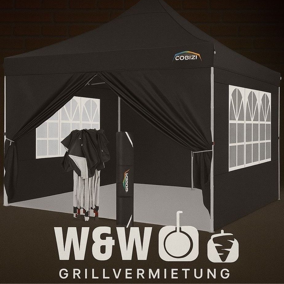 Faltpavillon 3x3 6x3m mieten in Bockenem – in Minuten aufgebaut