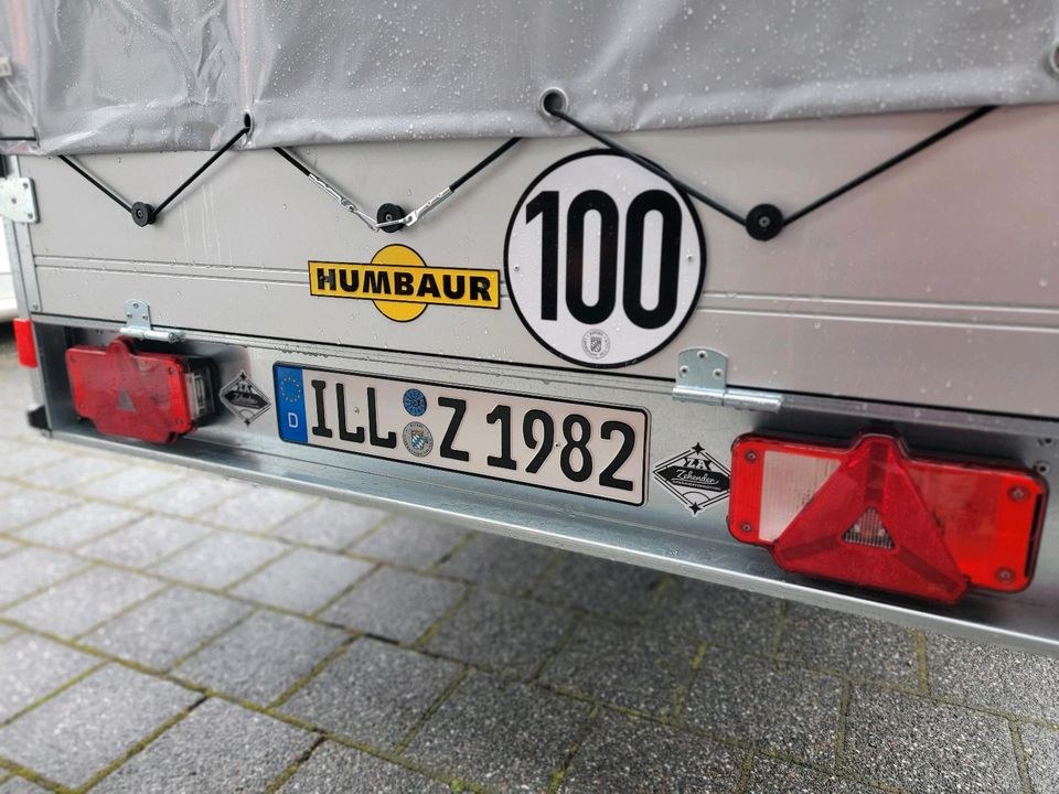 1300 Kilo Planenanhänger Humbaur mieten in Senden