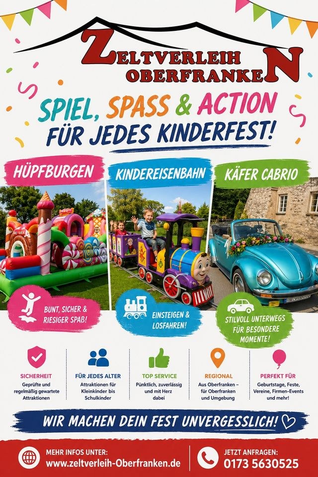 Tolle Hüpfburg alle Geburtstage mieten bei Zeltverleih Oberfranken – 4