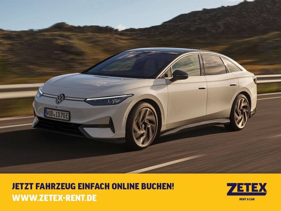 VW ID.7 Pro Elektroauto mieten bei Zetex Rent A Car – fair mieten