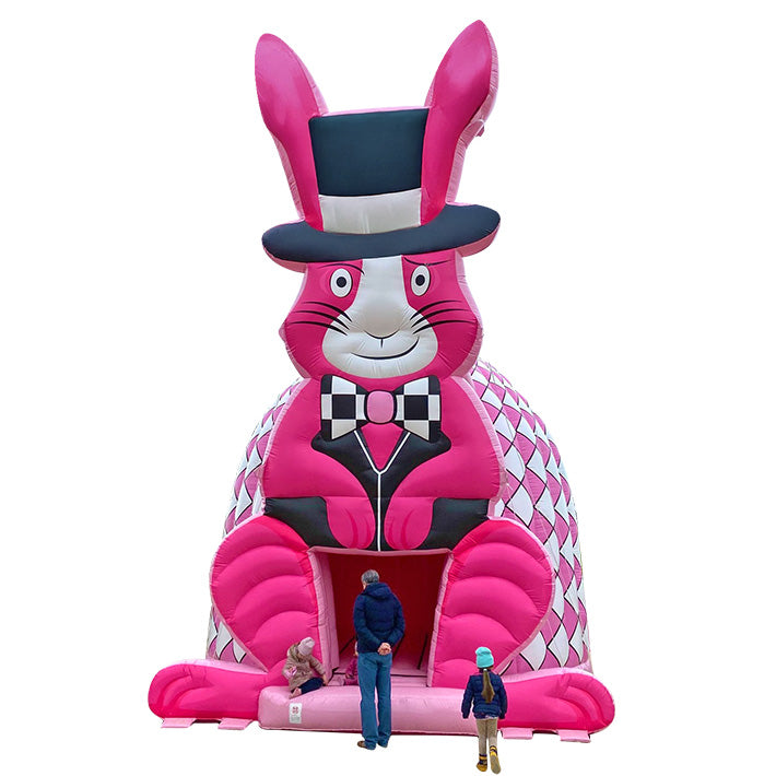 Hüpfburg Osterhase mit Hut - Sonderform mieten bei Happy Fun