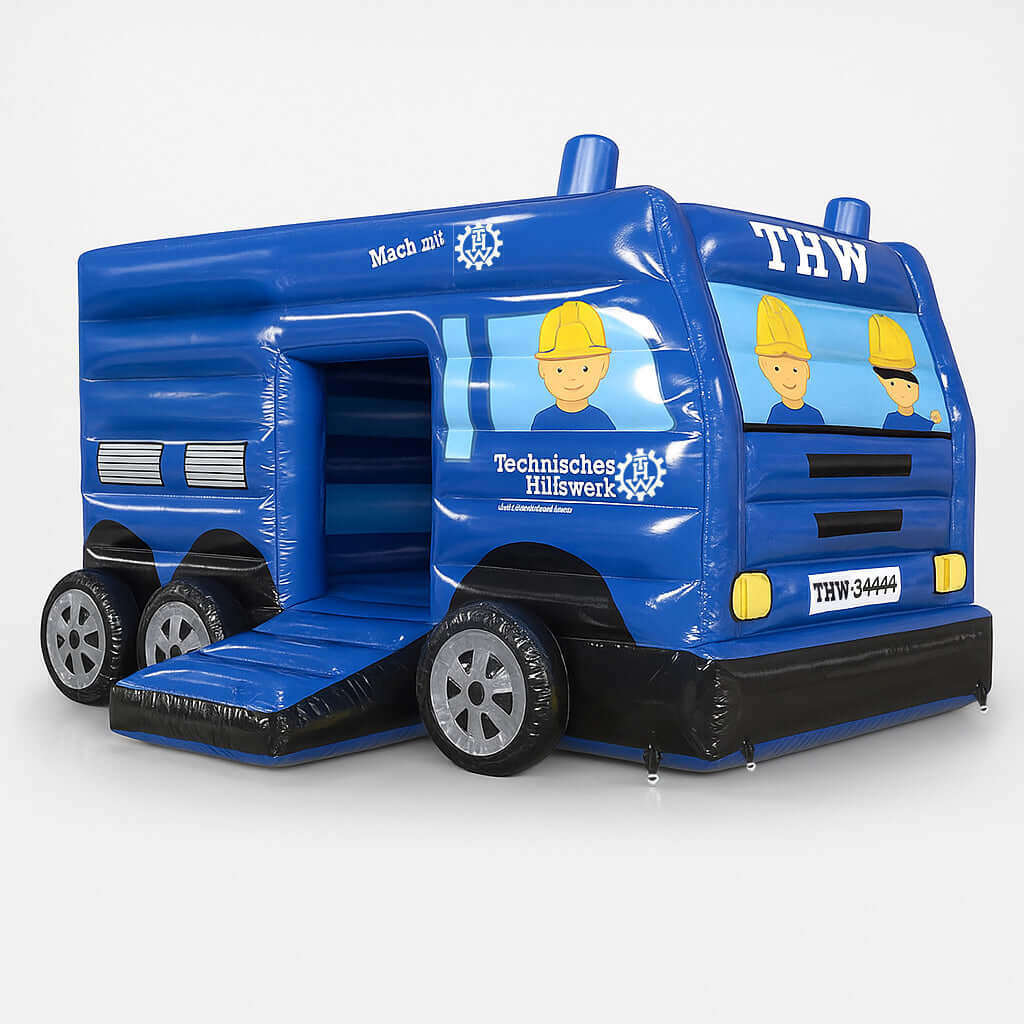 Hüpfburg Technisches Hilfswerk Deutschland - THW mieten bei Happy Fun