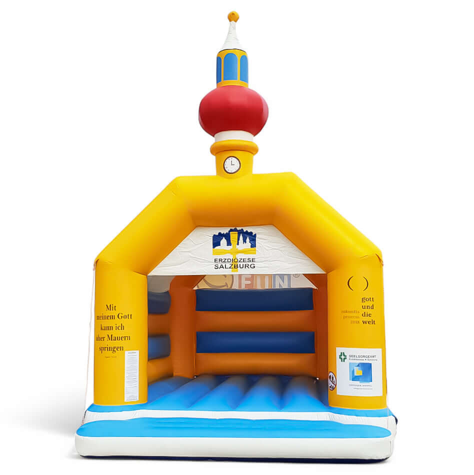 Hüpfburg Kirche mit Kirchturm mieten bei Happy Fun