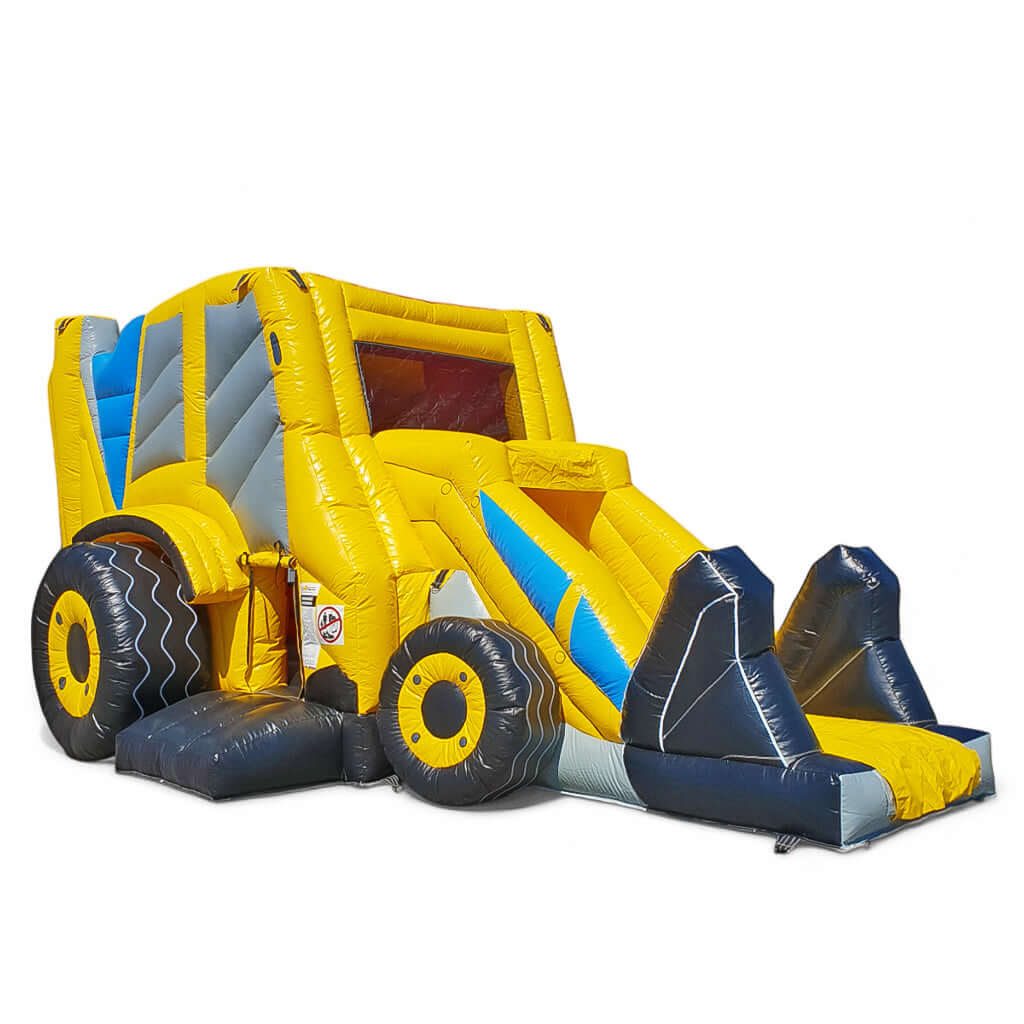 Hüpfburg Bagger – Das Baustellenabenteuer für kleine Baumeister mieten bei Happy Fun