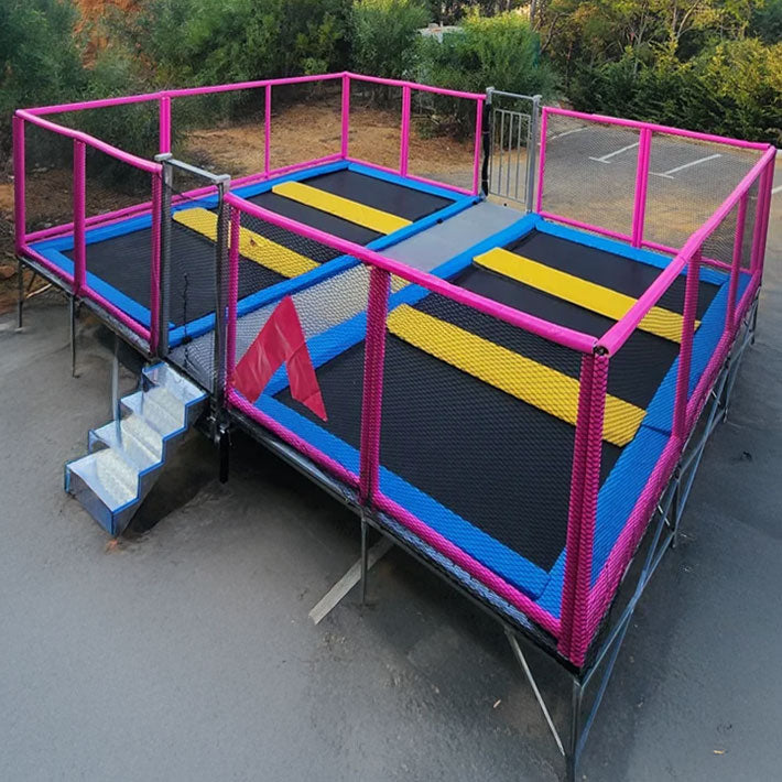 Trampolin 6er-Anlage mieten - Das ultimative Springvergnügen mieten bei Happy Fun