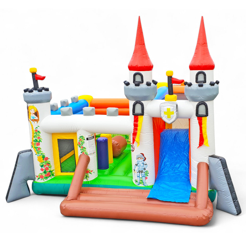 Multiplay Hüpfburg Ritter 5,3x5,6 m – Mittelalterlicher Spaß für kleine Helden mieten