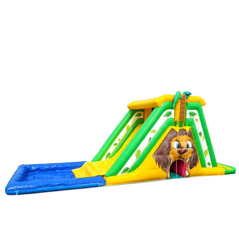 Wasserrutsche Tiger mit Wasserbecken mieten 10×4,5m - Modular Ja Klar mieten bei Happy Fun