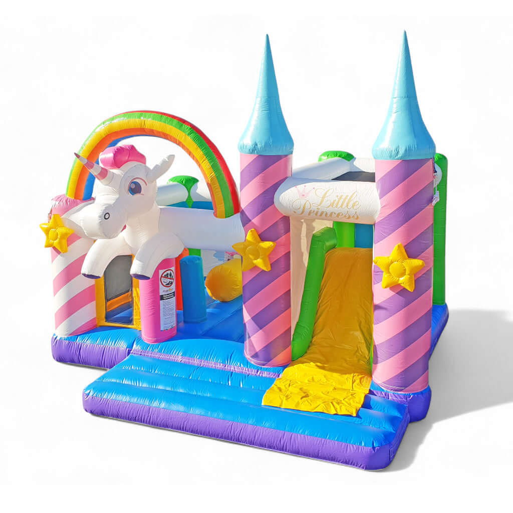Multiplay Hüpfburg Einhorn mieten 5,6×5,3m - Magisches Springvergnügen mieten