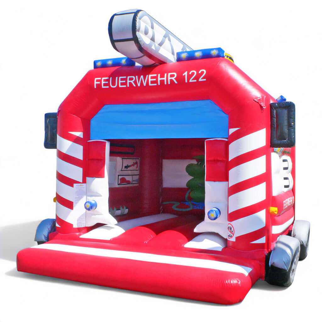 Hüpfburg Feuerwehr mit Dach mieten 4x5m - Rettungseinsatz! mieten bei Happy Fun
