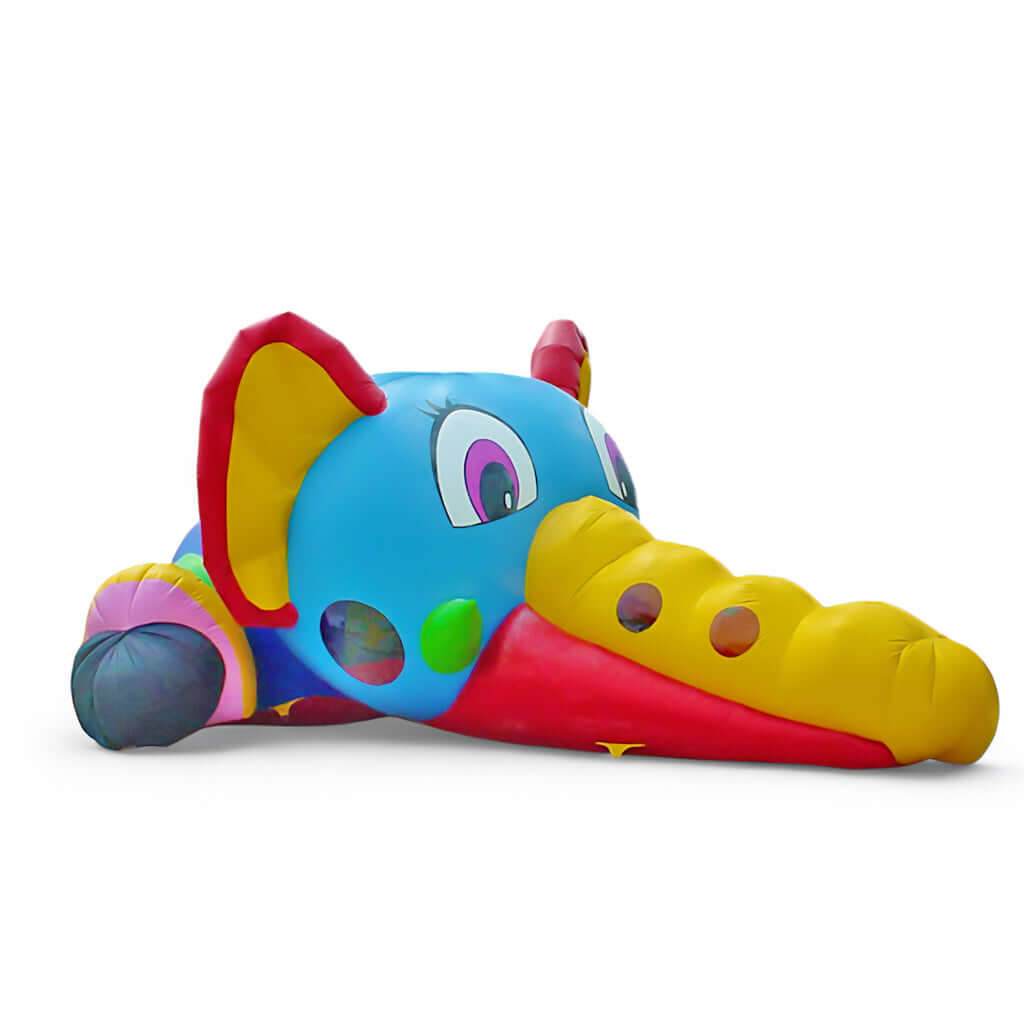 Tunnelspielgerät Elefant – Farbenfroher Spaß für kleine Entdecker mieten bei Happy Fun