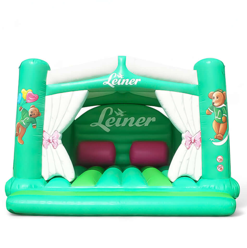 Hüpfburg Bett Leiner mit Vorhang mieten bei Happy Fun