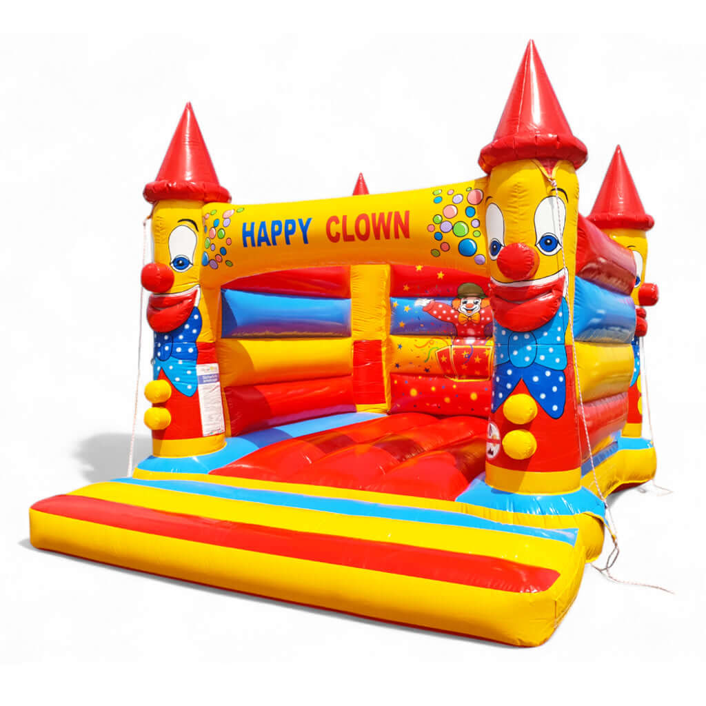Hüpfburg Clown – der bunte Spaßmagnet mieten bei Happy Fun