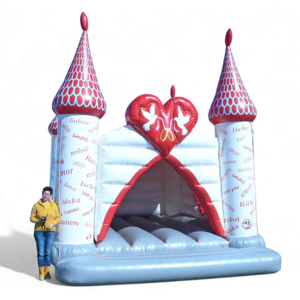 Hüpfburg Hochzeit mit Dach – Für strahlende Hochzeitsmomente mieten bei Happy Fun