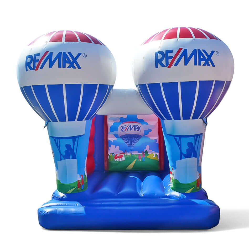 Hüpfburg REMAX Immobilien mit Heißluftballon mieten bei Happy Fun