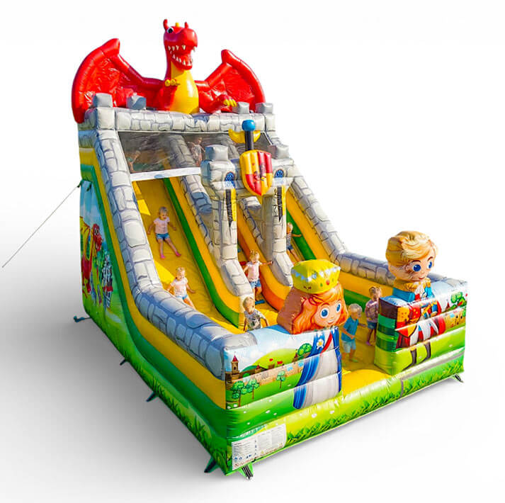 Hüpfburg Rutsche Drache mieten bei Happy Fun