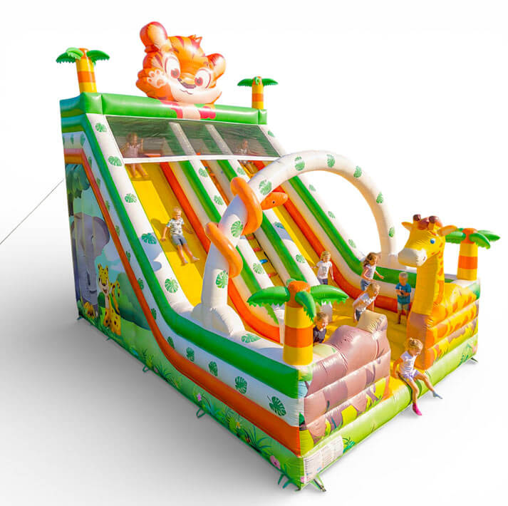 Hüpfburg Rutsche Dschungel mieten bei Happy Fun