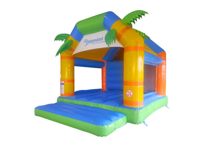 Hüpfburg Palme Therme mieten bei Happy Fun
