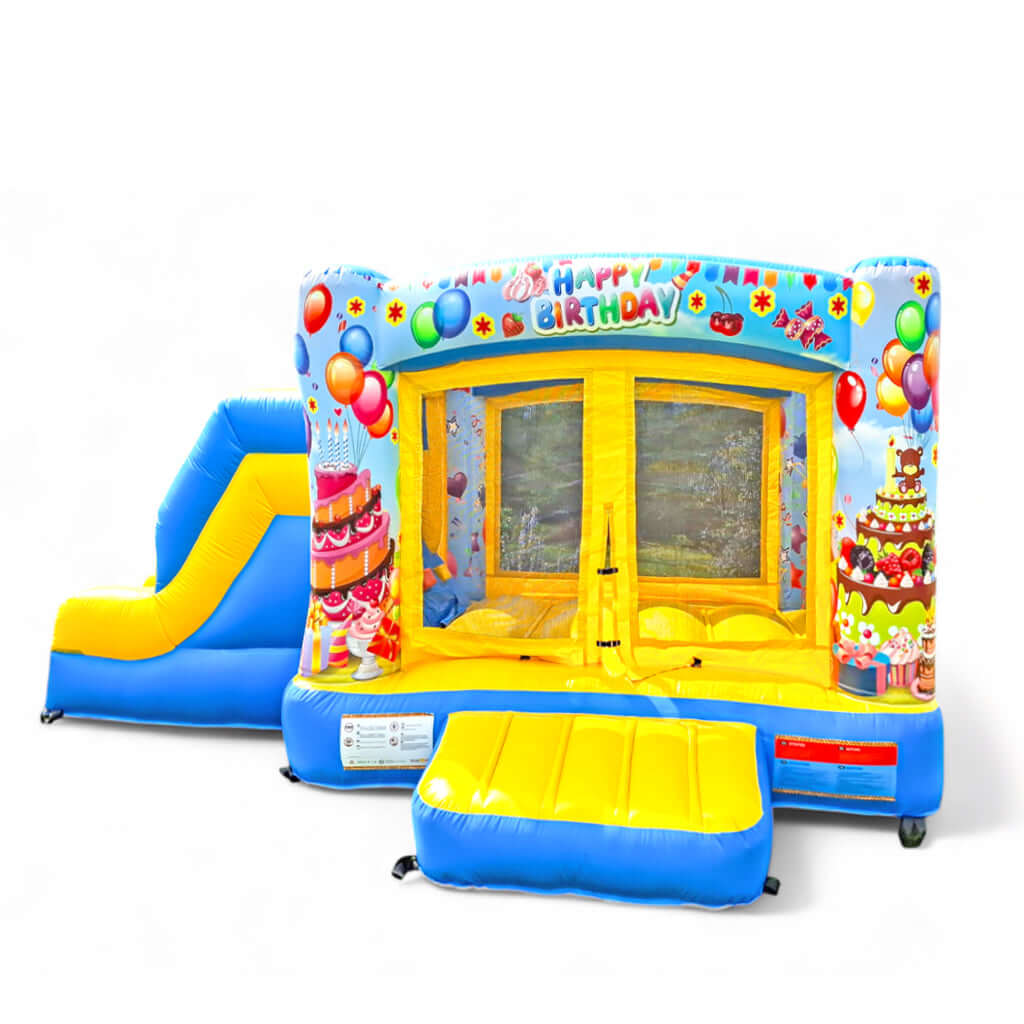 Hüpfburg Geburtstag mit Rutsche mieten 5,5x3,5 m – Highlight Kinderparty mieten