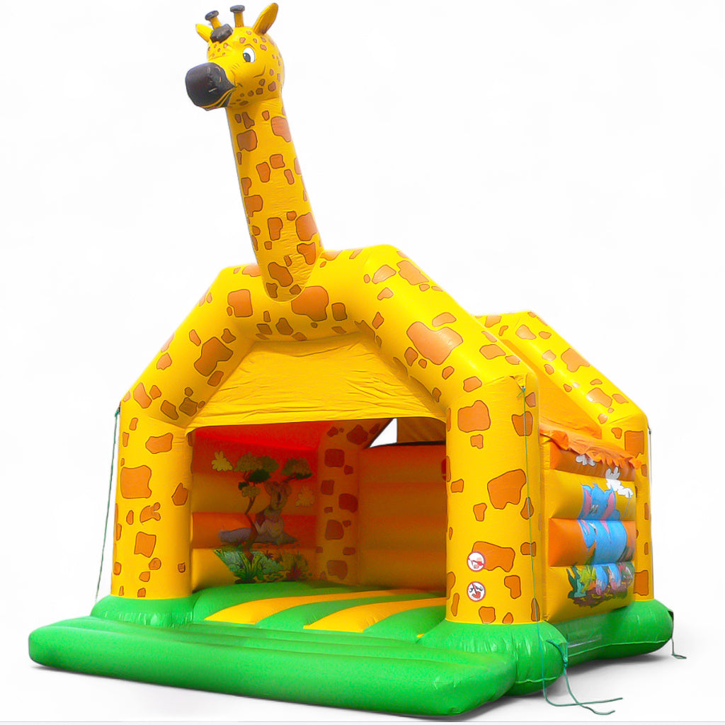 Hüpfburg Giraffe mieten 5x6m - Safari-Spaß für kleine Entdecker mieten bei Happy Fun