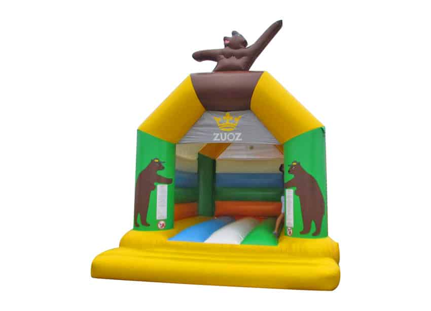 Hüpfburg Bär – Gumpischloss mit Dach mieten bei Happy Fun