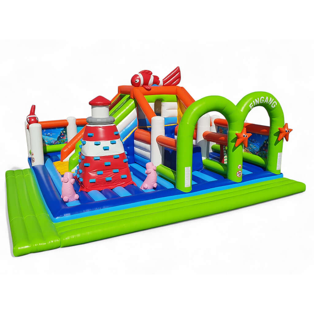 Active Center Hüpfburg Happy mit Tieren mieten bei Happy Fun