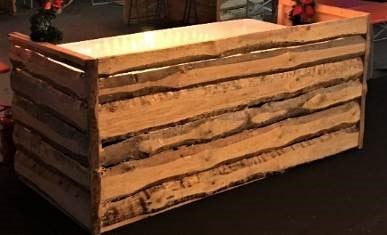 Thekenverblendung - Theke - Bar - Event - Dekoration - Verblendung - Rustikal - Holz – 4