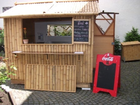 Bambus Bude, Bambushütte, Bambus Bar, Bambusbude, Bambusbar, Imbissbude
