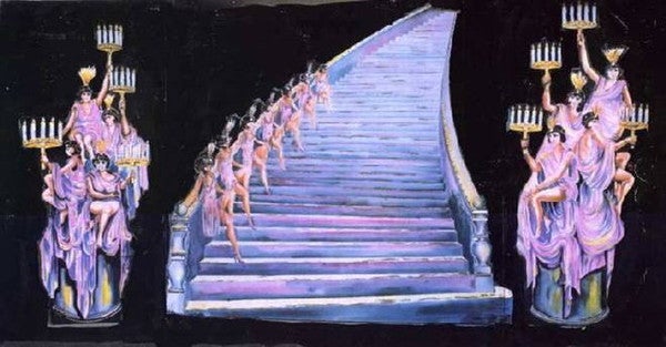 Revue Treppe als Kulisse, Showgirls, Frankreich, Theater, Paris, Tänzerinnen